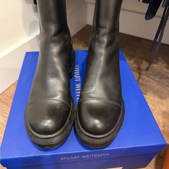 Stuart Weitzman Shoes - Stuart Weitzman Black Leather Ankle Boots